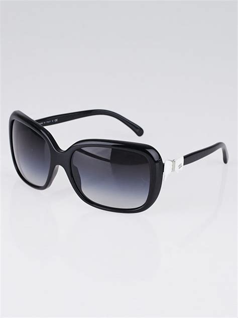 Black Frame Gradient Tint Bow Sunglasses